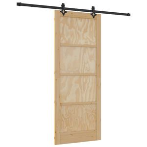 vidaXL Cs&uacute;sz&oacute; ajt&oacute; ORKDAL 86 x 211 cm T&ouml;m&ouml;r Fenyőfa Term&eacute;szetes