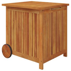vidaXL t&ouml;m&ouml;r ak&aacute;cfa kerti t&aacute;rol&oacute;l&aacute;da kerekekkel 60 x 50 x 58 cm