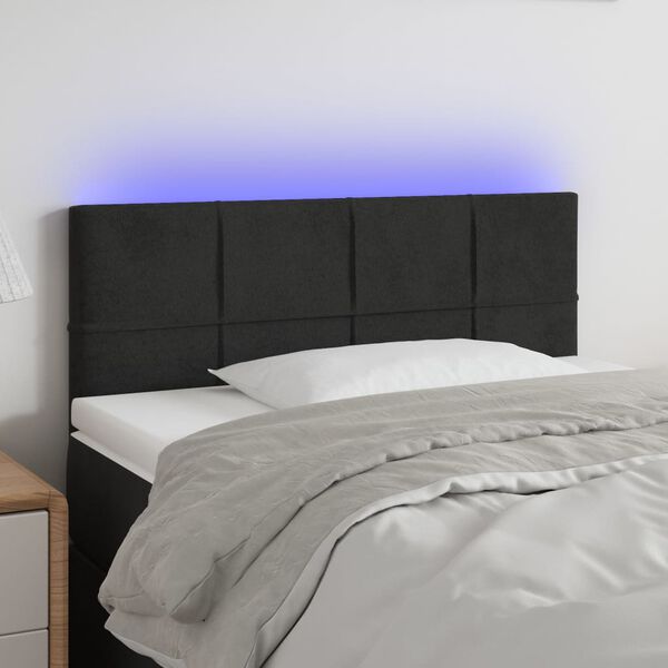 vidaXL fekete b&aacute;rsony LED-es fejt&aacute;mla 100x5x78/88 cm