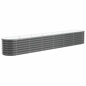 vidaXL antracitsz&uuml;rke horganyzott ac&eacute;l kerti magas&aacute;gy&aacute;s 260x40x36 cm