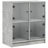 vidaXL betonsz&uuml;rke kisszekr&eacute;ny &uuml;vegajt&oacute;kkal 68 x 37 x 75,5 cm