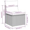 vidaXL 6 r&eacute;szes sz&uuml;rke polyrattan ak&aacute;cfa kerti &uuml;lőgarnit&uacute;ra p&aacute;rn&aacute;kkal
