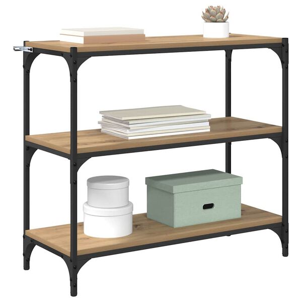 vidaXL K&ouml;nyvespolc Artisan t&ouml;lgy 80 x 33 x 70,5 cm Műszaki fa &eacute;s vas