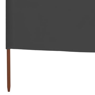 vidaXL antracitszürke 5 paneles szövet szélfogó 600 x 160 cm