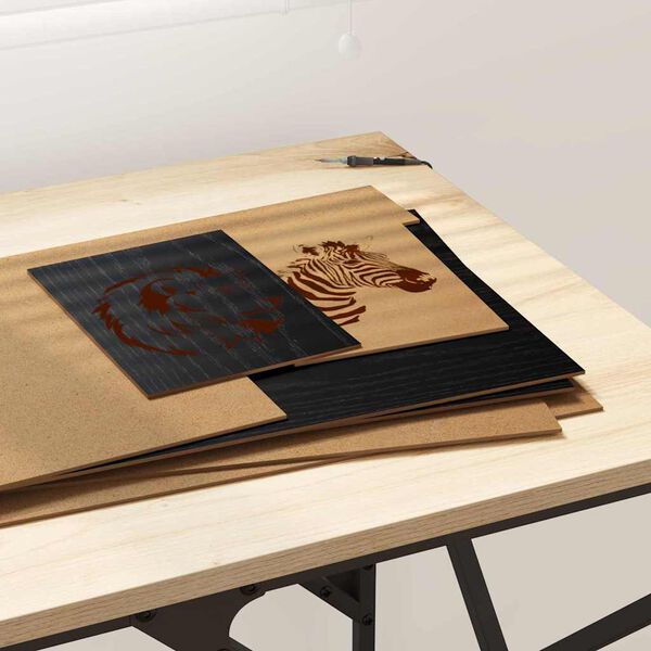 vidaXL Dekor Panelek 12 pcs Musta tammi 30 x 42 x 0.3 cm Faanyag