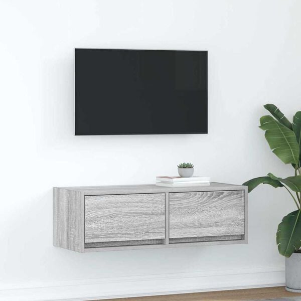 vidaXL sz&uuml;rke sonoma sz&iacute;nű szerelt fa TV-szekr&eacute;ny 80x31x25,5 cm