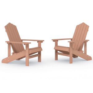 vidaXL 2 db barna HDPE kerti adirondack sz&eacute;k