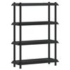 vidaXL Polc egys&eacute;g 4 szint 100 x 40 x 136,5 cm PP Antracitsz&uuml;rke