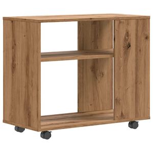 vidaXL oldalasztal k&eacute;zműves t&ouml;lgy 70x35x60,5 cm műszaki fa