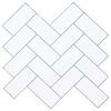 vidaXL Halv&aacute;ny Csempe 50 pcs Feh&eacute;r sz&uuml;rke 30 x 30 cm Poliuret&aacute;n &eacute;s PET