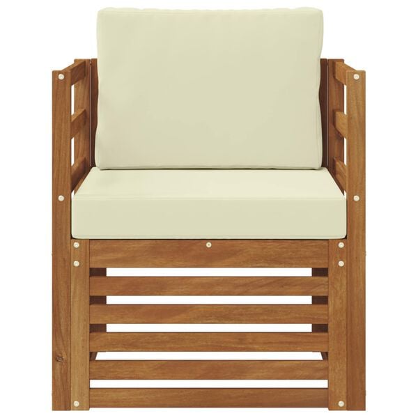 vidaXL K&uuml;lt&eacute;ri kanap&eacute; szett T&ouml;m&ouml;r ak&aacute;cfa &eacute;s poli&eacute;szter Term&eacute;szetes