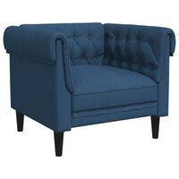 vidaXL kék szövet Chesterfield kanapé