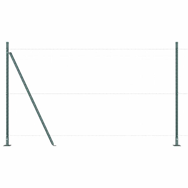 vidaXL Ker&iacute;t&eacute;soszlop 13 pcs Z&ouml;ld Ac&eacute;l