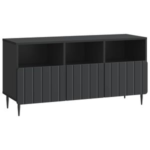 vidaXL TV szekr&eacute;ny fi&oacute;kkal Fekete 102 x 34,5 x 50 cm Szerelt Fa