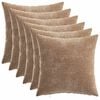 vidaXL P&aacute;rna huzat 6 db HEERLEN Barna 30 x 30 cm Chenille Sz&ouml;vet