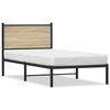 vidaXL sonoma t&ouml;lgy sz&iacute;nű f&eacute;m &aacute;gykeret matrac n&eacute;lk&uuml;l 80 x 200 cm