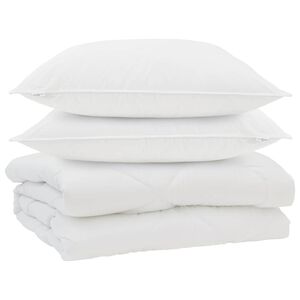 vidaXL Paplan p&aacute;rn&aacute;val 3 pcs Feh&eacute;r Mikrosz&aacute;las