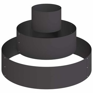 vidaXL Kerti cser&eacute;p Fekete 90 x 90 x 20 cm Hidegen hengerelt ac&eacute;l