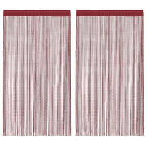 vidaXL 2 db burgundi v&ouml;r&ouml;s zsin&oacute;rf&uuml;gg&ouml;ny 100 x 250 cm