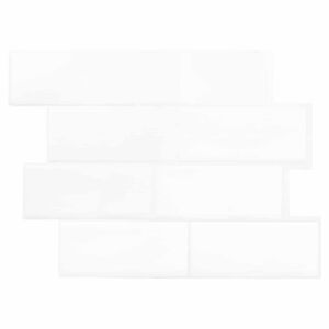vidaXL Metr&oacute;csempe 10 pcs Feh&eacute;r 29 x 21 cm Poliuret&aacute;n &eacute;s PET