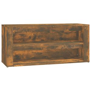 vidaXL f&uuml;st&ouml;s t&ouml;lgy sz&iacute;nű szerelt fa cipőtart&oacute; 100x35x45 cm