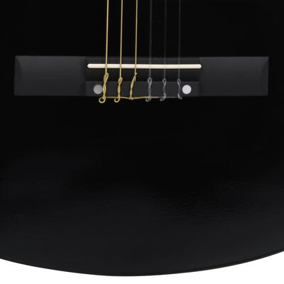 vidaXL 8 darabos fekete klasszikus gitár kezdőszett 3/4 36"