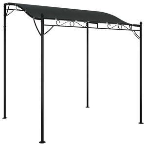 vidaXL antracitsz&uuml;rke sz&ouml;vet &eacute;s ac&eacute;l pavilon 2 x 2,3 m 180 g/m&sup2;