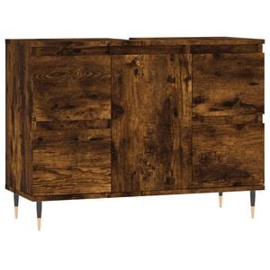 vidaXL f&uuml;st&ouml;s t&ouml;lgy sz&iacute;nű szerelt fa f&uuml;rdőszobaszekr&eacute;ny 80x33x60 cm
