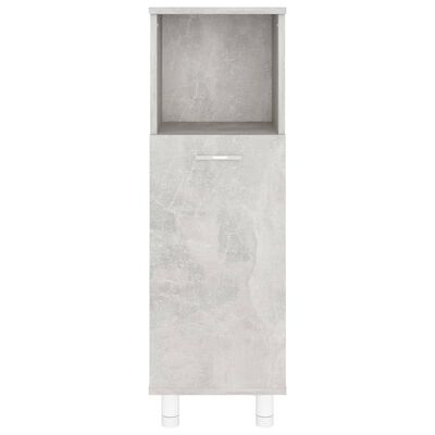 vidaXL 4 részes betonszürke forgácslap fürdőszobai bútorszett
