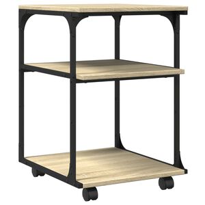 vidaXL 3 szintes sonoma t&ouml;lgy sz&iacute;nű nyomtat&oacute;&aacute;llv&aacute;ny 43 x 48 x 64 cm