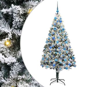 vidaXL Mű kar&aacute;csonyfa Feh&eacute;r 180 cm PVC &eacute;s Ac&eacute;l &eacute;s Műanyag