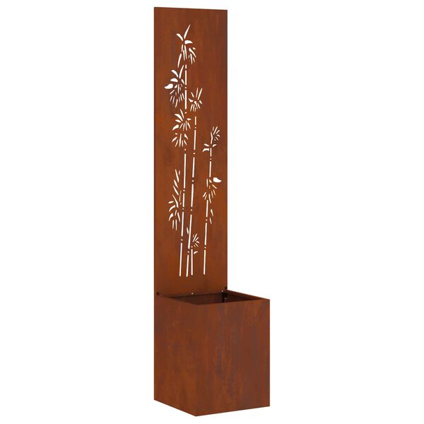 vidaXL Kertv&eacute;dő v&aacute;szon Rozsd&aacute;s 32 x 32 x 150 cm időj&aacute;r&aacute;s&aacute;ll&oacute; ac&eacute;l