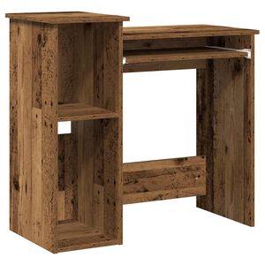 vidaXL antik fa sz&iacute;nű szerelt fa &iacute;r&oacute;asztal polcokkal 84x40x78 cm