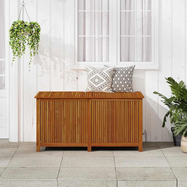 vidaXL tömör akácfa kerti tárolóláda 150 x 80 x 75 cm