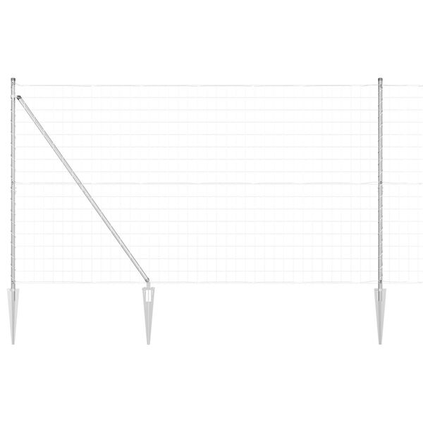 vidaXL Ker&iacute;t&eacute;s oszlopokkal Ez&uuml;st 1,6 x 10 m Ac&eacute;l