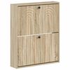vidaXL Fali Cipőtart&oacute; ALKMAAR 71 x 17 x 86 cm Szerelt Fa Sonoma T&ouml;lgy