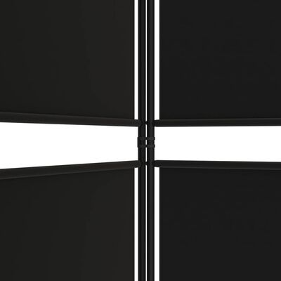 vidaXL 3 paneles fekete szövet térelválasztó 150x180 cm