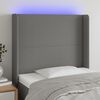 vidaXL s&ouml;t&eacute;tsz&uuml;rke sz&ouml;vet LED-es fejt&aacute;mla 83x16x118/128 cm