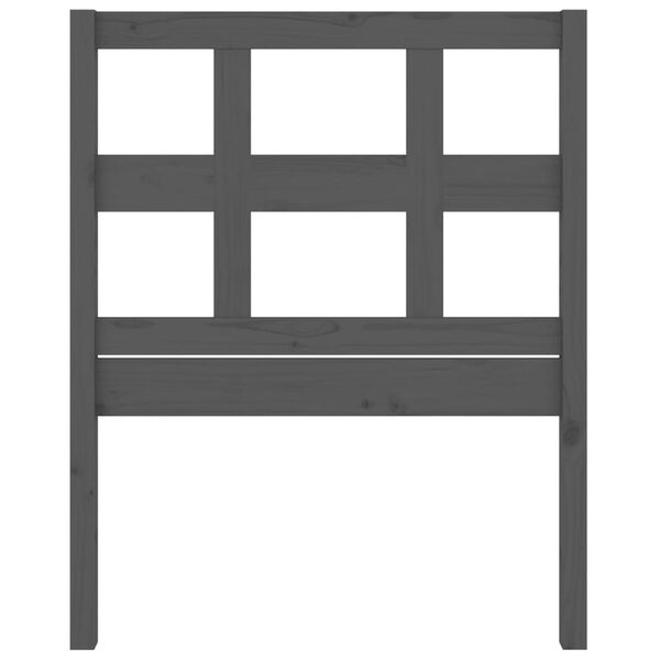 vidaXL szürke tömör fenyőfa ágyfejtámla 95,5 x 4 x 100 cm