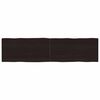 vidaXL s&ouml;t&eacute;tbarna kezelt t&ouml;m&ouml;r asztallap 160x40x(2-4) cm