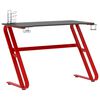vidaXL fekete-piros ZZ-l&aacute;b&uacute; gamer asztal 110 x 60 x 75 cm
