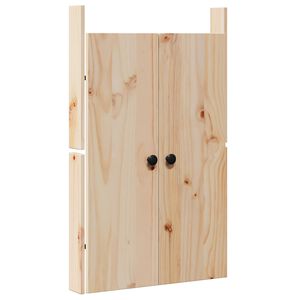 vidaXL Konyhai ajt&oacute; MEPPEL Barna T&ouml;lgy 50 x 9 x 82 cm T&ouml;m&ouml;r fenyőfa
