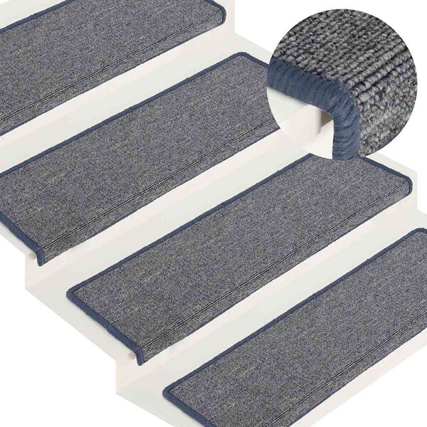 vidaXL 30 db vil&aacute;gossz&uuml;rke &eacute;s k&eacute;k l&eacute;pcsőszőnyeg, t&eacute;glalap alak&uacute; sz&eacute;llel, 65 x 21 x 4 cm