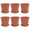 vidaXL N&ouml;v&eacute;nycser&eacute;p 6 pcs T&eacute;gla V&ouml;r&ouml;s &Oslash; 17 x 14 cm Műanyag