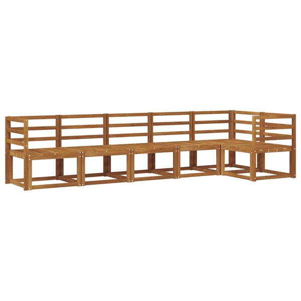 vidaXL K&uuml;lt&eacute;ri kanap&eacute; szett 6 pcs Term&eacute;szetes T&ouml;m&ouml;r Ak&aacute;cfa