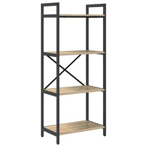 vidaXL K&ouml;nyvespolc 4 szintes 56 x 34 x 133,5 cm Szerelt Fa