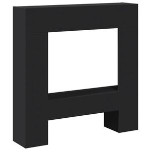 vidaXL fekete szerelt fa kandall&oacute;burkolat 81 x 18 x 82 cm