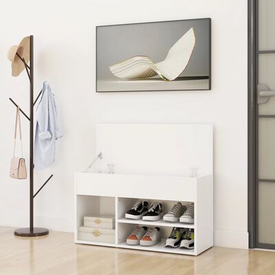 vidaXL fehér forgácslap cipőtároló pad 80 x 30 x 45 cm