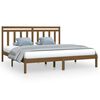 vidaXL Super King m&eacute;zbarna t&ouml;m&ouml;r fa &aacute;gykeret 180 x 200 cm