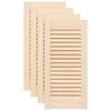 vidaXL 4 db t&ouml;m&ouml;r fenyőfa lamell&aacute;s szekr&eacute;nyajt&oacute; 61,5x29,5 cm
